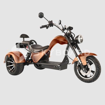 Электроскутер CityCoco SKYBOARD Trike Chopper-2000 Коричневый